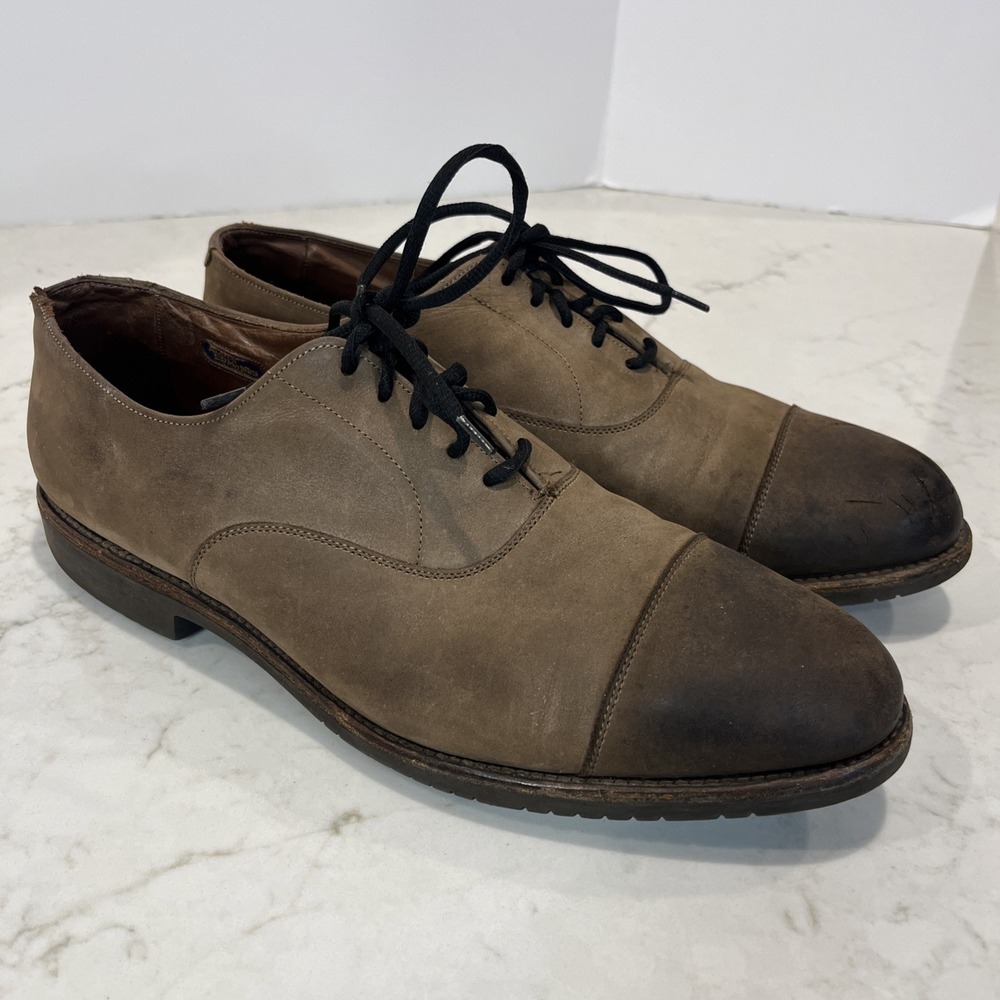 Allen Edmonds Buxton Oxford 11.5 D Cap Toe‎ Burnished Brown Combed Leather